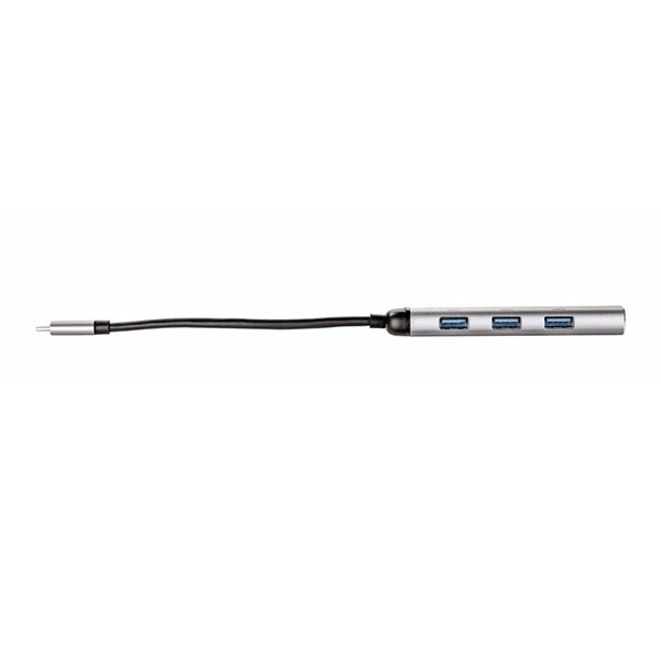 USB (3.2) Gen 1 4-port, 49147, szara, długość przewodu 15cm, Verbatim, 1 x połączenie USB-C, porty 4 x USB 3.2 Gen 1