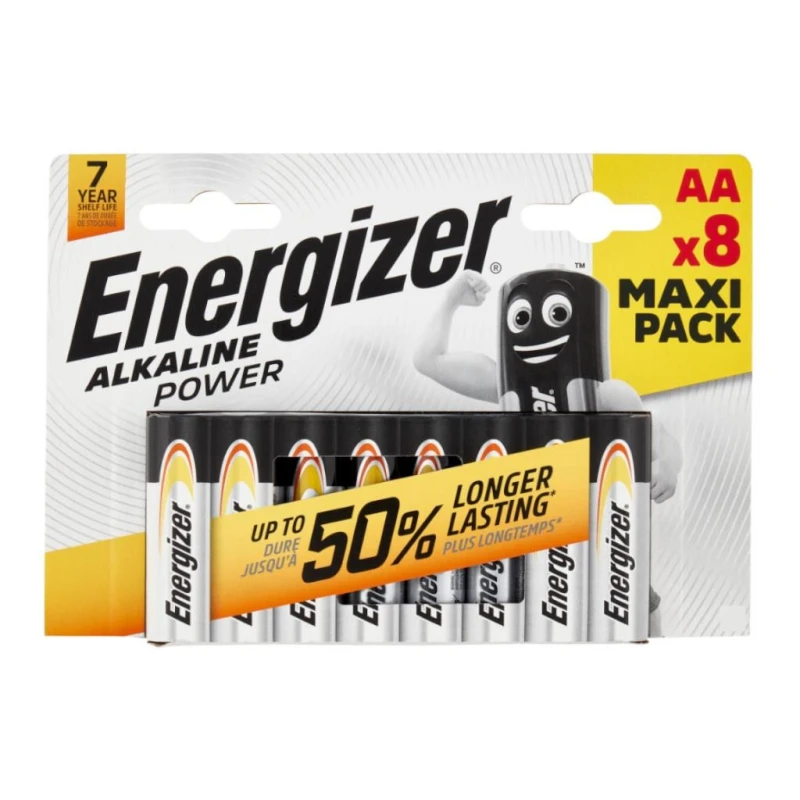 Bateria alkaliczna Energizer Alkaline Power AA / LR6 - 8 sztuk (blister) - OTW OPAK