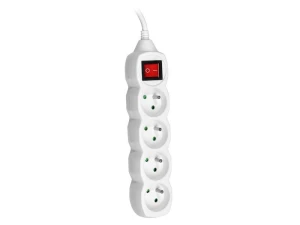 Przedłużacz TRACER PowerCord 3,0m (4 gniazda, wyłącznik, biały)