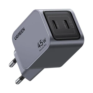 Ładowarka sieciowa Ugreen Nexode Pro 35008 2x USB-C, GaN, 45W - szara
