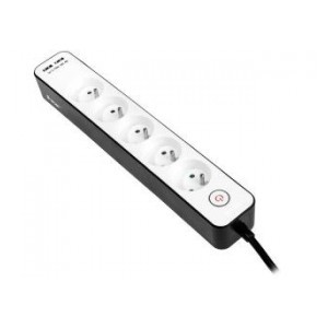 Listwa zasilająca Tracer Zebra mobile ready 1,5 m (5 gniazd + 2xUSB)