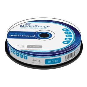 Mediarange BD-R, 25GB, cake box, MR499, 6x, 10-pack, do archiwizacji danych, EOL