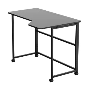 Biurko składane Maclean MC-1250 L/B, czarne, mobilne, 100x65cm, max. 50kg