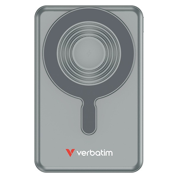 Verbatim power bank Charge n Go 2C  Display, kabel 12V, ładowanie telefonu, 32272, 10000mAh, Mocowanie magnetyczne, Szary