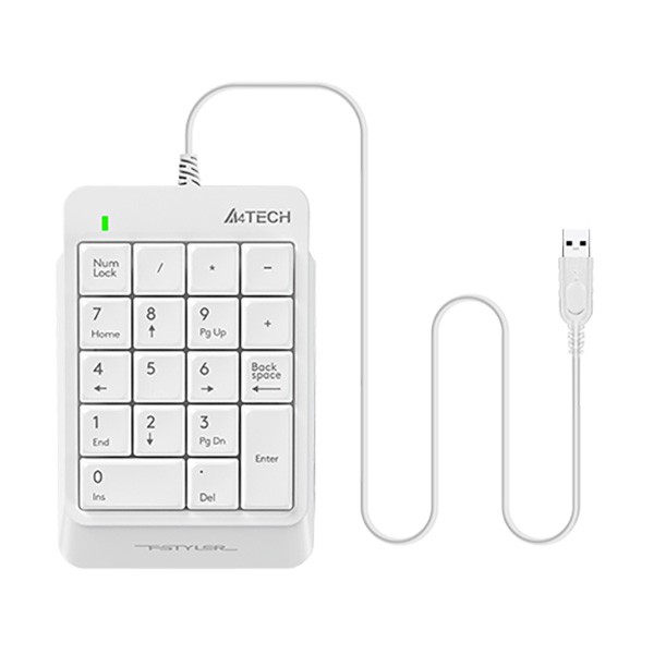 A4Tech FStyler FK13P klawiatura numeryczna przewodowa (USB) biała