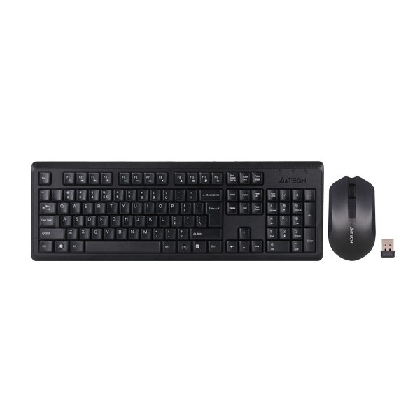 A4tech 4200N zestaw klawiatury bezprzewodowej i myszy V-Track CZ/US, czarna