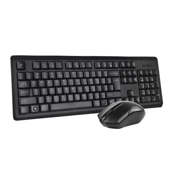 A4tech 4200N zestaw klawiatury bezprzewodowej i myszy V-Track CZ/US, czarna
