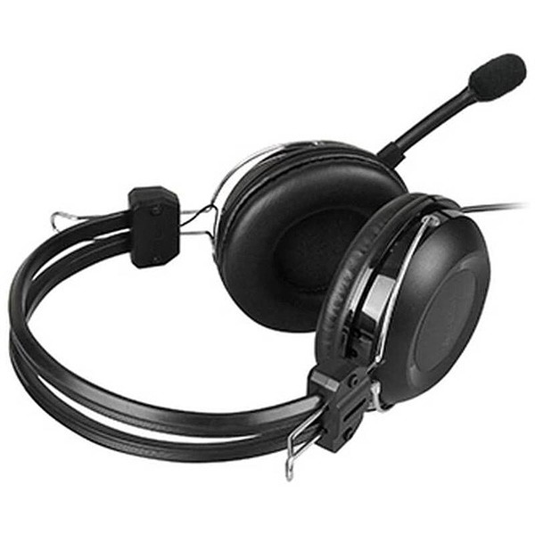 A4Tech HU-35 Gaming Headset, słuchawki z mikrofonem, przewodowa, czarna, USB
