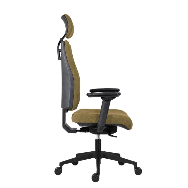 Powerton ERGO JANA Ergonomiczny fotel biurowy, żółta
