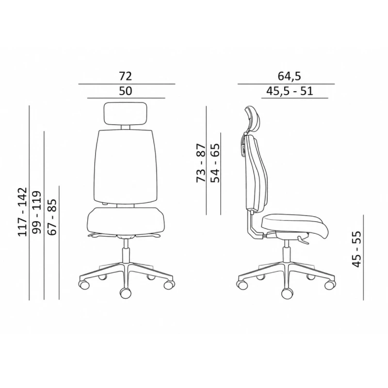 Powerton ERGO JANA Ergonomiczny fotel biurowy, żółta