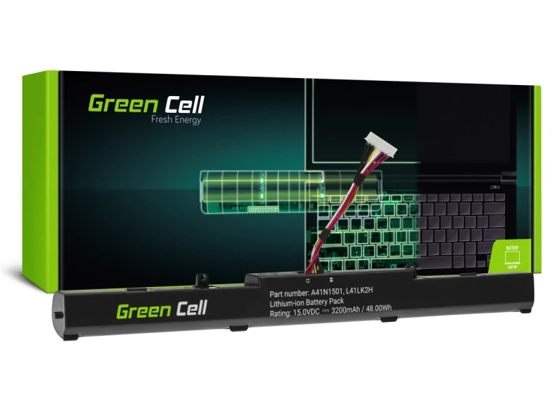 Green Cell bateria A41N1501 do Asus ROG GL752 GL752V GL752VW, Asus VivoBook do N552 N552V N552VW N552VX N752 N752V N752VX