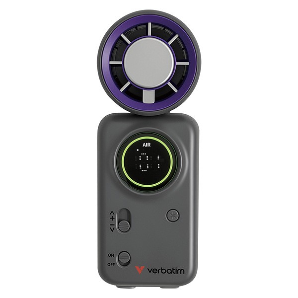 Verbatim Ręczny wentylator, Cool ,n, Go Ice Touch Mini, szary / fioletowy