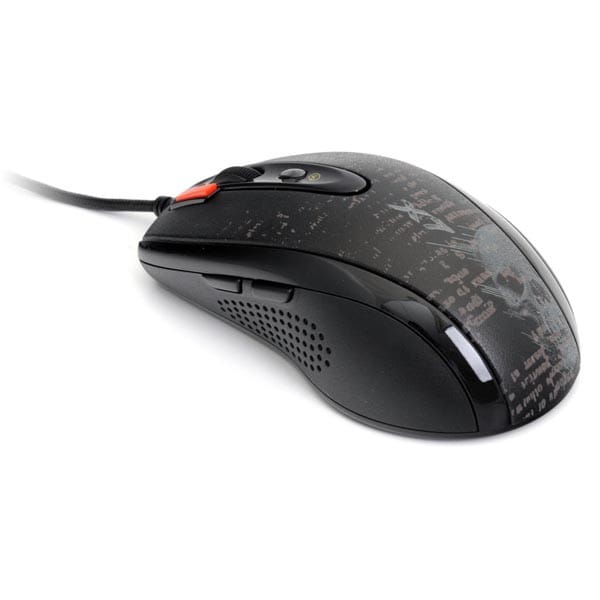 A4tech Mysz F5, 3000DPI, optyczna, 7kl., 1 scroll, przewodowa USB, czarna, do gry, V-Track, pamięć 160kB