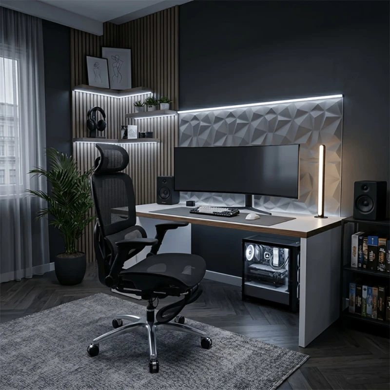 Ultradesk INNOVATOR Ergonomiczny fotel biurowy, czarne