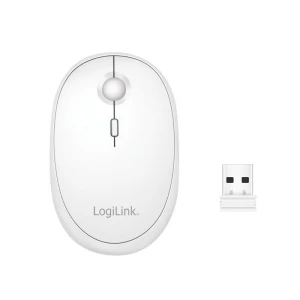 Mysz bezprzewodowa LogiLink ID0205 dwa tryby 2,4 GHz i BT 4.0, biała