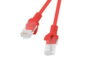 Patchcord Lanberg UTP kat.5e 0,25m czerwony - USZ OPAK