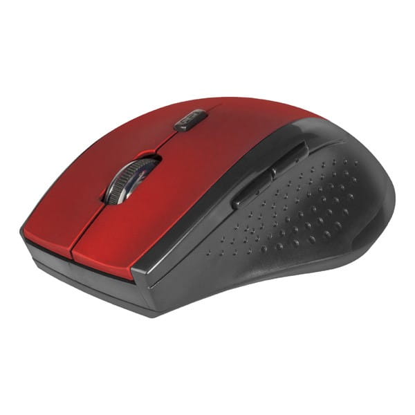 Defender Mysz Accura MM-365, 1600DPI, 2.4 [GHz], optyczna, 6kl., 1 scroll, bezprzewodowa, czarno-czerwona, 2 szt AAA, nano odbiorn