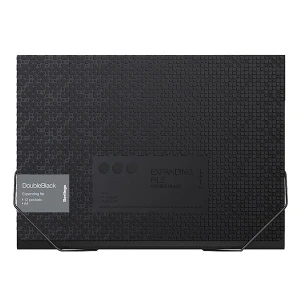 Teczka na dokumenty harmonijkowa A4 Double Black, czarna, 1szt. Berlingo