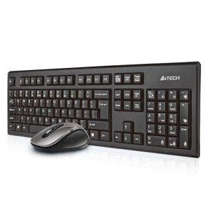 A4Tech 7100N zestaw klawiatura bezprzewodowa CZ, czarna z myszą optyczną bezprzewodową, AAA, klasyczna, 2.4 [Ghz]