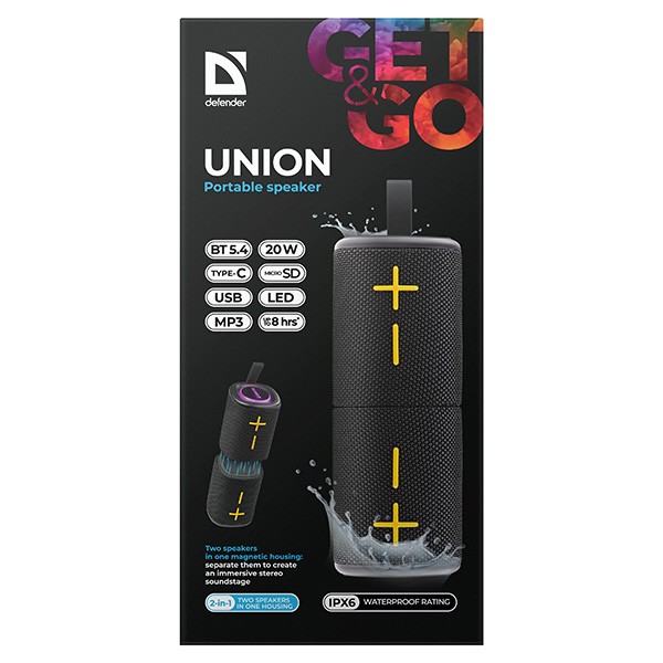 Defender głośnik Union, 20W, czarny