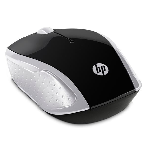 HP mysz 200 Wireless Pike Silver, 1000DPI, 2.4 [GHz], optyczna, 3kl., 1 scroll, bezprzewodowa, srebrna, 2 szt AAA, MacOS X 10.x,Go