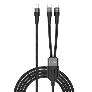 Verbatim kabel USB-C USB-C to Dual USB-C - 100W, 1,5m, czarny, box, 30279