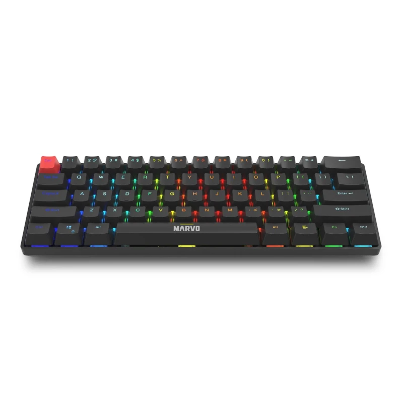 Marvo SABER 61 klawiatura przewodowa (USB) US, czarna mechaniczna