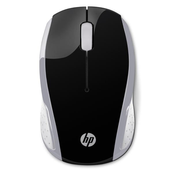 HP mysz 200 Wireless Pike Silver, 1000DPI, 2.4 [GHz], optyczna, 3kl., 1 scroll, bezprzewodowa, srebrna, 2 szt AAA, MacOS X 10.x,Go