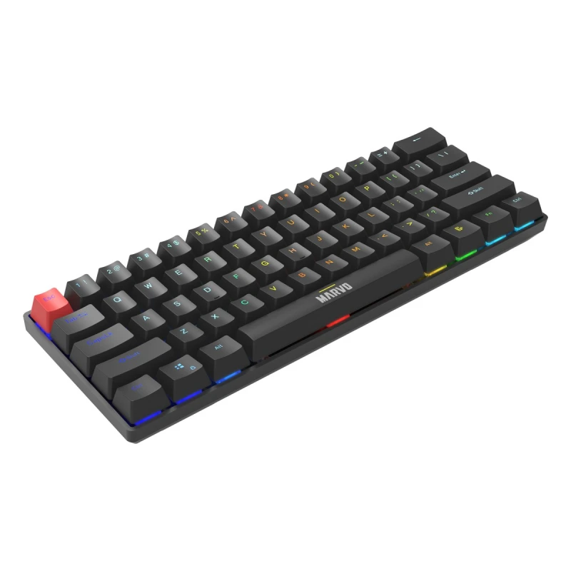 Marvo SABER 61 klawiatura przewodowa (USB) US, czarna mechaniczna