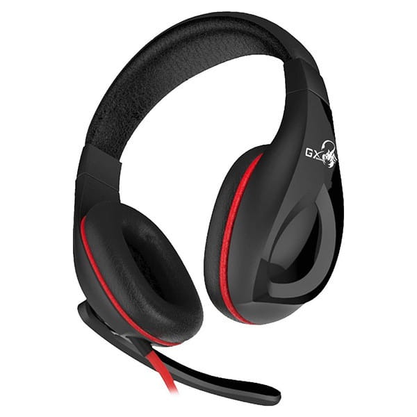 Genius GX Gaming LYCHAS HS-G560, Gaming Headset, słuchawki z mikrofonem, regulacja głośności, czarno/czerwony, 3.5 mm jack