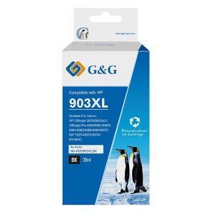 G&G kompatybilny ink / tusz z T6M15AE, HP 903XL, NH-R00903XLBK-E-Reman-Eu, black, 825s, EOL