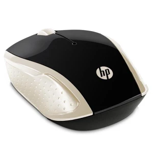 Mysz bezprzewodowa, HP 200 Gold, złota, optyczna, 1000DPI