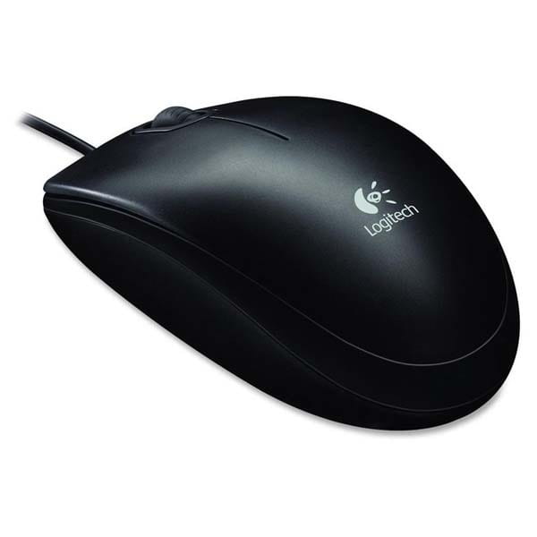 Logitech Mysz B100, 800DPI, optyczna, 3kl., 1 scroll, przewodowa USB, czarna