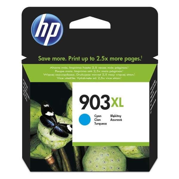 HP oryginalny ink / tusz T6M03AE, HP 903XL, cyan, 825s, 9.5ml, high capacity, HP Officejet 6962,Pro 6960,6961,6963,6964,6965,6966