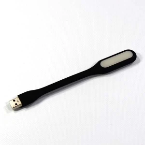 Lampka dla notebooka, gumowe, czarne, USB, LED
