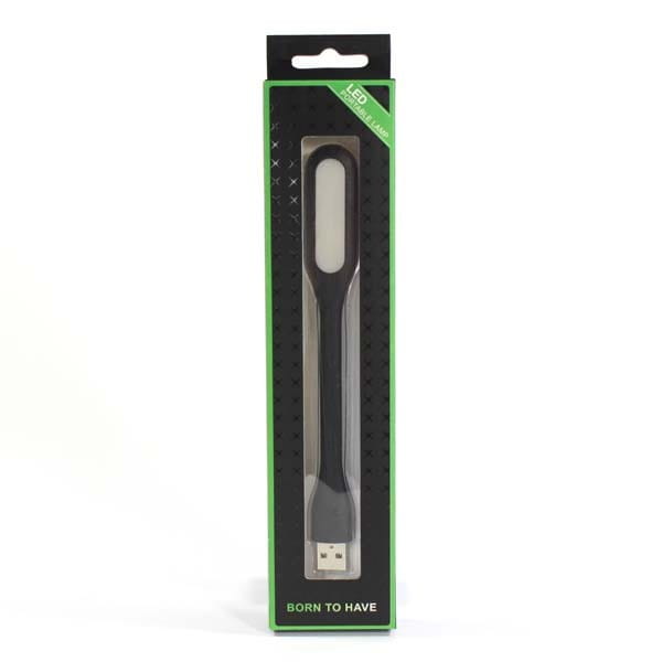 Lampka dla notebooka, gumowe, czarne, USB, LED