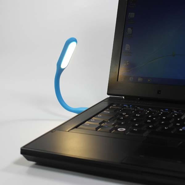 Lampka dla notebooka, gumowe, białe, USB, LED