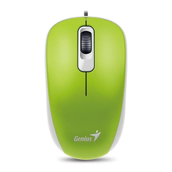 Genius Mysz DX-110, 1000DPI, optyczna, 3kl., 1 scroll, przewodowa USB, zielona