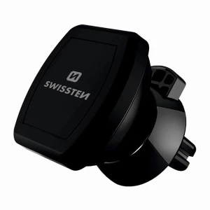 Uchwyt magnetyczny do telefonu lub GPS Swissten do samochodu, czarny, plastikowy, do kratki wentylacyjnej, czarna, telefon