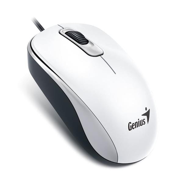 Genius Mysz DX-110, 1000DPI, optyczna, 3kl., 1 scroll, przewodowa USB, biała