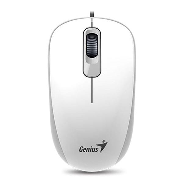 Genius Mysz DX-110, 1000DPI, optyczna, 3kl., 1 scroll, przewodowa USB, biała