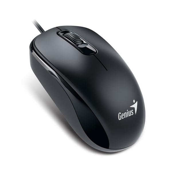 Genius Mysz DX-120, 1200DPI, optyczna, 3kl., 1 scroll, przewodowa USB, czarna, klasyczna