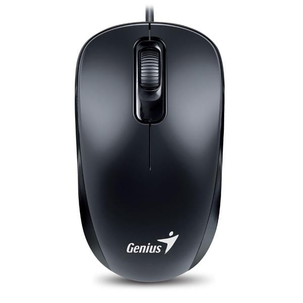 Genius Mysz DX-120, 1200DPI, optyczna, 3kl., 1 scroll, przewodowa USB, czarna, klasyczna