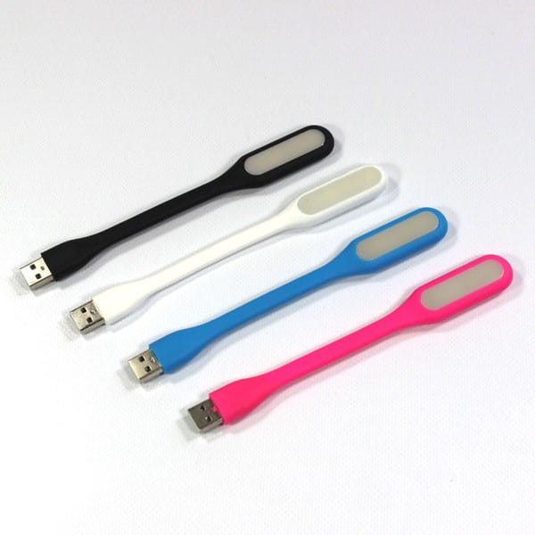 Lampka dla notebooka, gumowe, pomarańczowe, USB