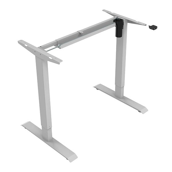 Biurko, elektycznie regulowany, Blat wiśnia, 75x120cm, regulacja wysokości 500mm, 100V-240V, szary, 70 kg nośność, ergo