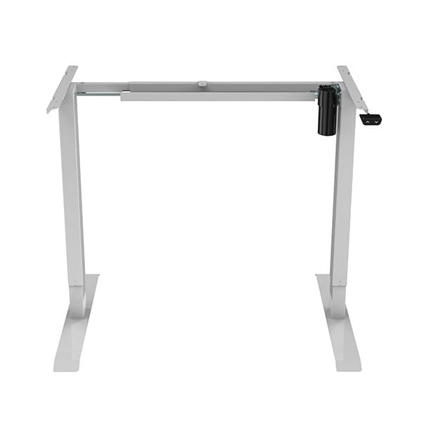 Biurko, elektycznie regulowany, Blat wiśnia, 75x120cm, regulacja wysokości 500mm, 100V-240V, szary, 70 kg nośność, ergo