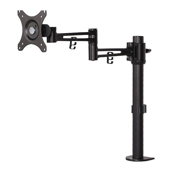 Regulowany uchwyt na monitor, 10KG, zacisk, 17"-30", obrotowy, czarny