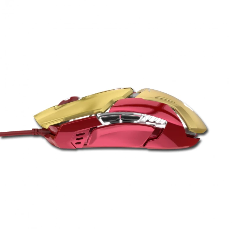 E-Blue Mysz IRON MAN ARMOR EMS610, 4000DPI, optyczna, 6kl., 1 scroll, przewodowa USB, złota