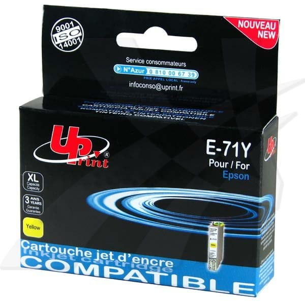 UPrint kompatybilny ink / tusz z C13T07144021, yellow, 10ml, E-71Y, dla Epson D78, DX4000, DX4050, DX5000, DX5050, DX6000, DX605