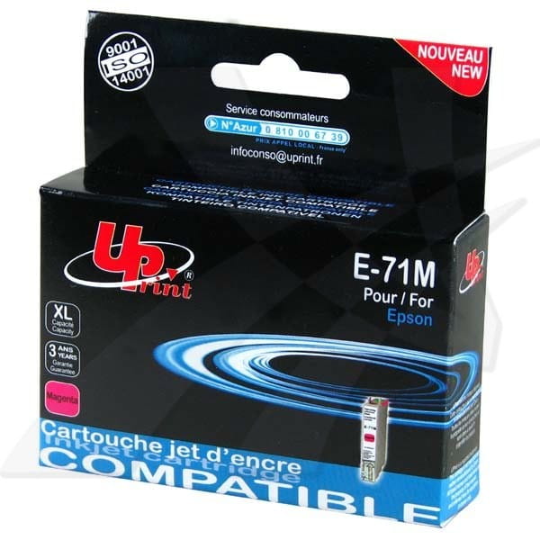 UPrint kompatybilny ink / tusz z C13T07134011, magenta, 11ml, E-71M, dla Epson D78, DX4000, DX4050, DX5000, DX5050, DX6000, DX605